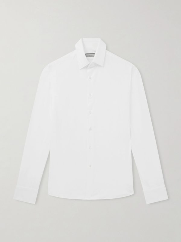 Travel Slim-Fit Cutaway-Collar Stretch-Cotton Jersey Shirt Travel Slim-Fit Cutaway-Collar Stretch-Cotton Jersey Shirt
