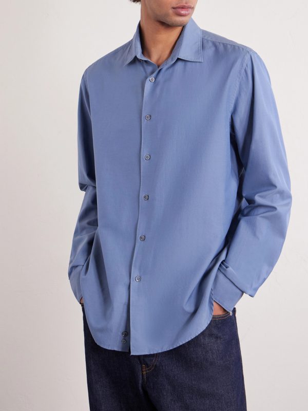 Garment-Dyed Cotton and Silk-Blend Shirt - FR Garment-Dyed Cotton and Silk-Blend Shirt - FR