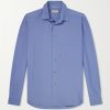Garment-Dyed Cotton and Silk-Blend Shirt Garment-Dyed Cotton and Silk-Blend Shirt