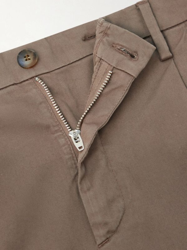 Straight-Leg Pleated Cotton-Blend Gabardine Trousers - E1 Straight-Leg Pleated Cotton-Blend Gabardine Trousers - E1