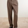 Straight-Leg Pleated Cotton-Blend Gabardine Trousers - FR Straight-Leg Pleated Cotton-Blend Gabardine Trousers - FR