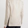 Wool and Linen-Blend Blazer - BK Wool and Linen-Blend Blazer - BK