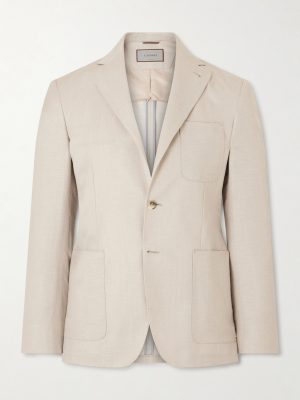 Wool and Linen-Blend Blazer Wool and Linen-Blend Blazer