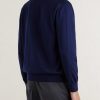 Honeycomb-Knit Cotton Half-Zip Sweater - BK Honeycomb-Knit Cotton Half-Zip Sweater - BK
