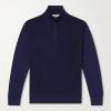 Honeycomb-Knit Cotton Half-Zip Sweater Honeycomb-Knit Cotton Half-Zip Sweater