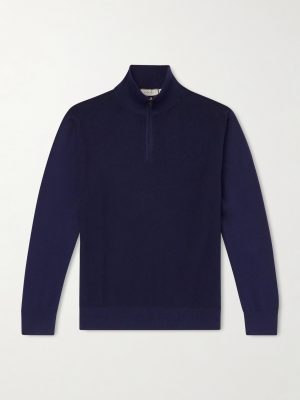 Honeycomb-Knit Cotton Half-Zip Sweater Honeycomb-Knit Cotton Half-Zip Sweater