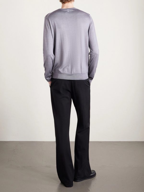 Wool and Silk-Blend Sweater - BK Wool and Silk-Blend Sweater - BK