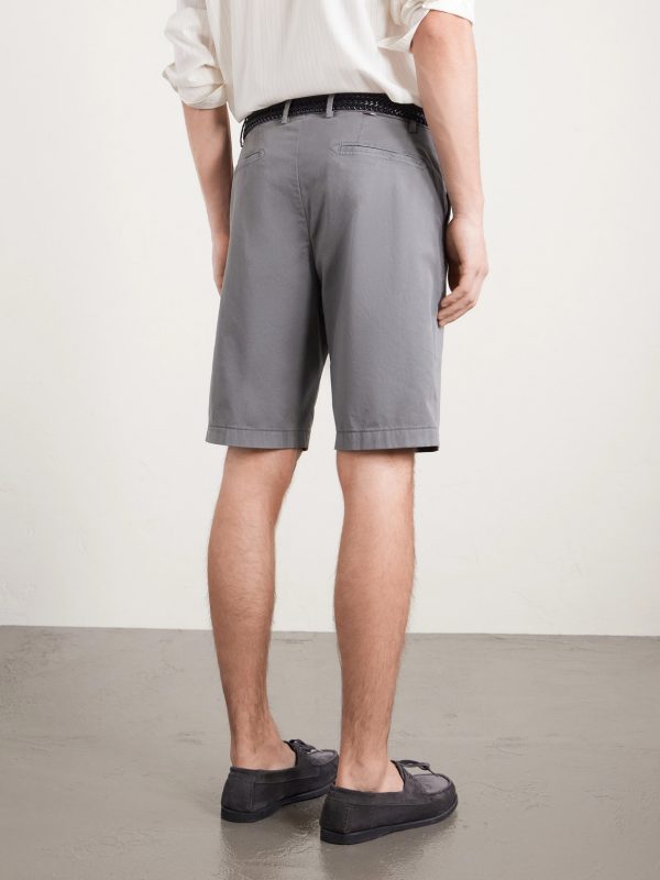 Straight-Leg Stretch Cotton-Blend Shorts - BK