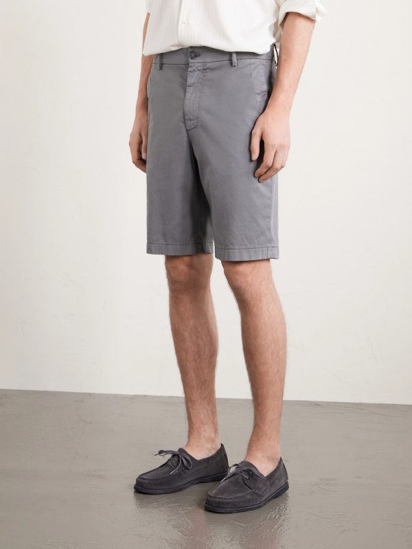 Straight-Leg Stretch Cotton-Blend Shorts - FR