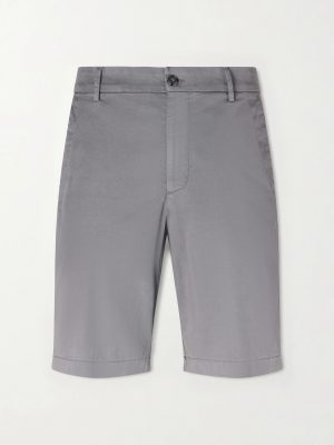 Straight-Leg Stretch Cotton-Blend Shorts
