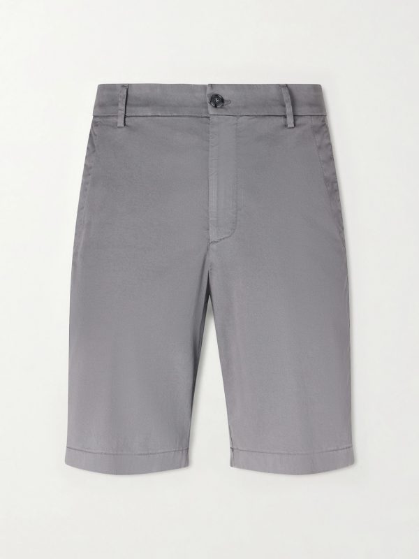 Straight-Leg Stretch Cotton-Blend Shorts