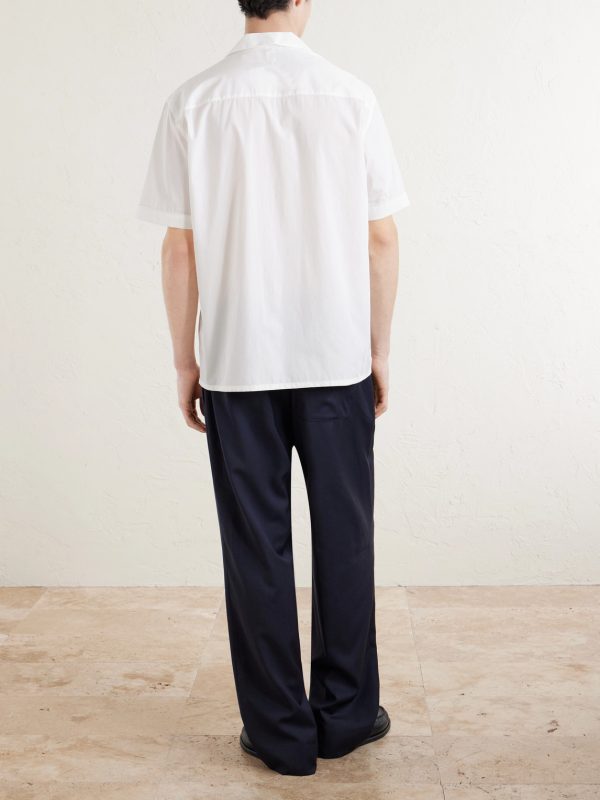 Camp-Collar Cotton Shirt - BK