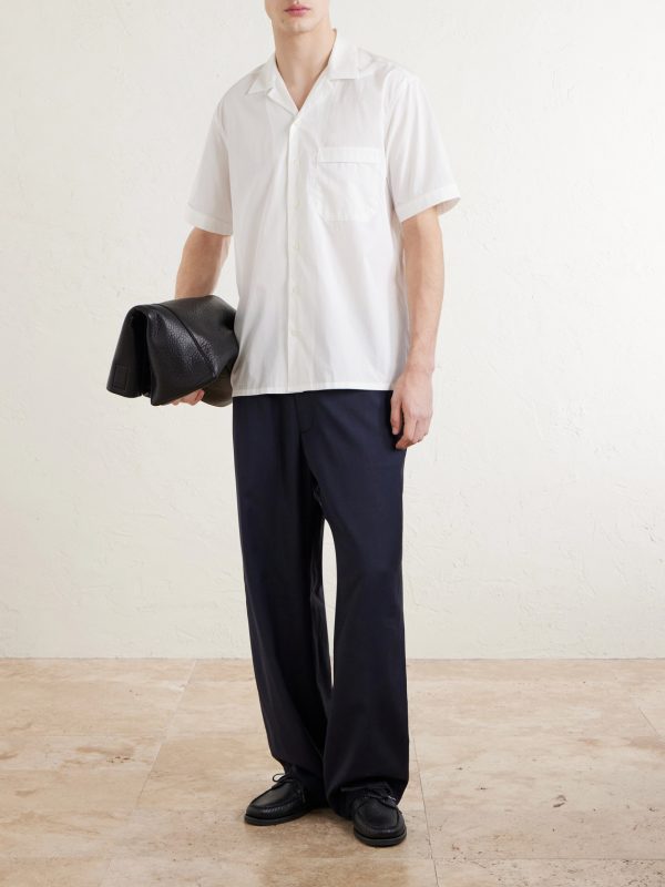 Camp-Collar Cotton Shirt - OU