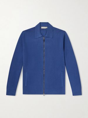 Cotton and Modal-Blend Zip-Up Cardigan