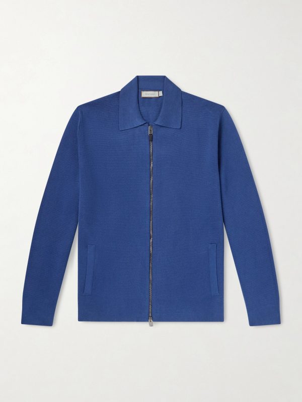 Cotton and Modal-Blend Zip-Up Cardigan Cotton and Modal-Blend Zip-Up Cardigan