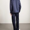 Suede-Trimmed Shell Jacket - BK Suede-Trimmed Shell Jacket - BK