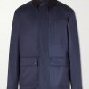 Suede-Trimmed Shell Jacket Suede-Trimmed Shell Jacket