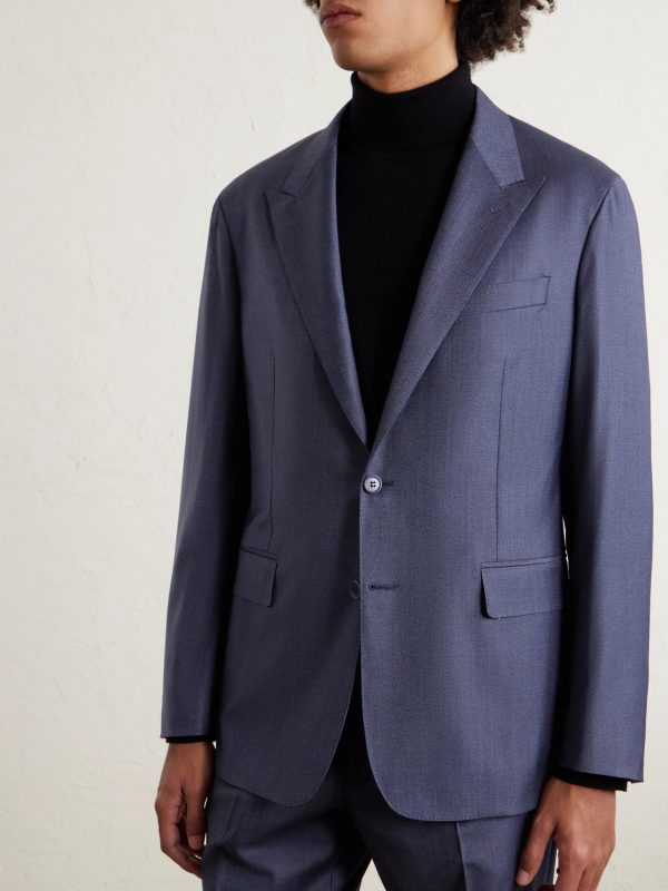 Stretch-Wool and Cashmere-Blend Suit Jacket - FR Stretch-Wool and Cashmere-Blend Suit Jacket - FR