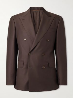 Double-Breasted Wool-Twill Suit Jacket Double-Breasted Wool-Twill Suit Jacket