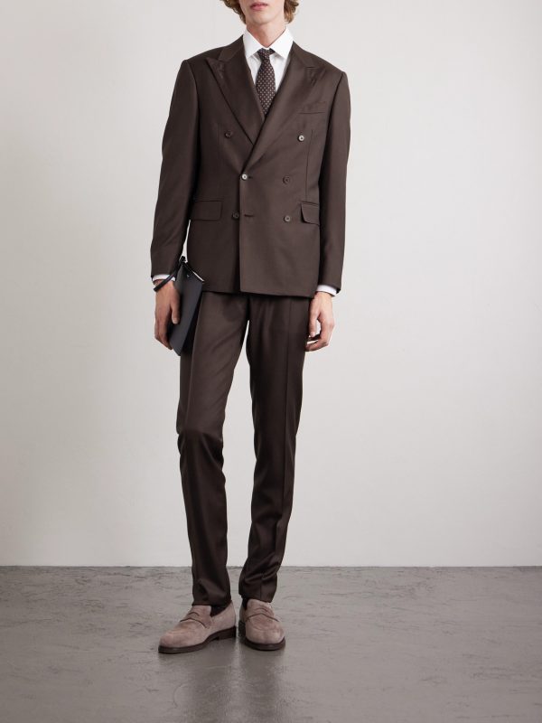 Double-Breasted Wool-Twill Suit Jacket - OU Double-Breasted Wool-Twill Suit Jacket - OU