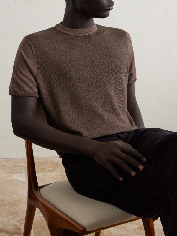 Wool and Silk-Blend T-Shirt - FR Wool and Silk-Blend T-Shirt - FR