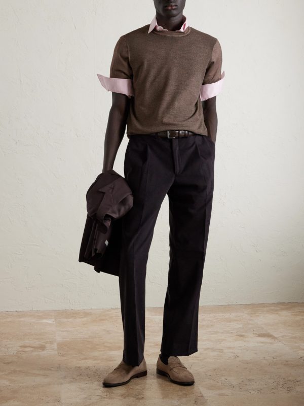 Wool and Silk-Blend T-Shirt - OU Wool and Silk-Blend T-Shirt - OU