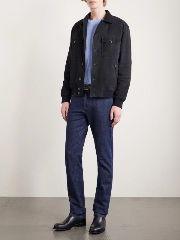 Suede Blouson Jacket - OU Suede Blouson Jacket - OU