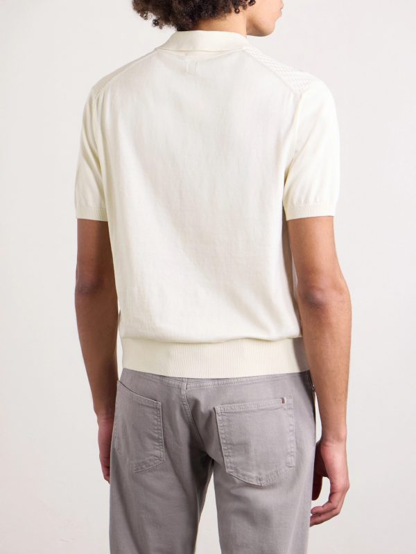 Cotton and Silk-Blend Polo Shirt - BK Cotton and Silk-Blend Polo Shirt - BK