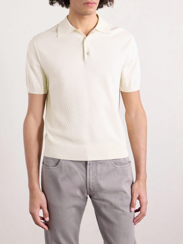 Cotton and Silk-Blend Polo Shirt - FR Cotton and Silk-Blend Polo Shirt - FR