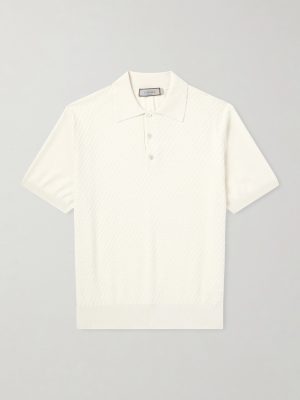 Cotton and Silk-Blend Polo Shirt