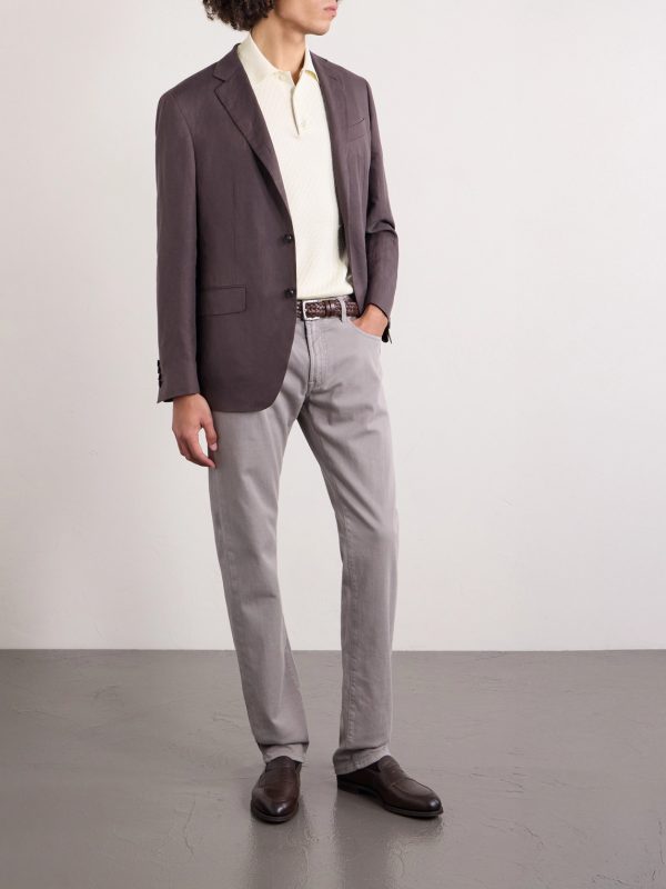 Cotton and Silk-Blend Polo Shirt - OU Cotton and Silk-Blend Polo Shirt - OU