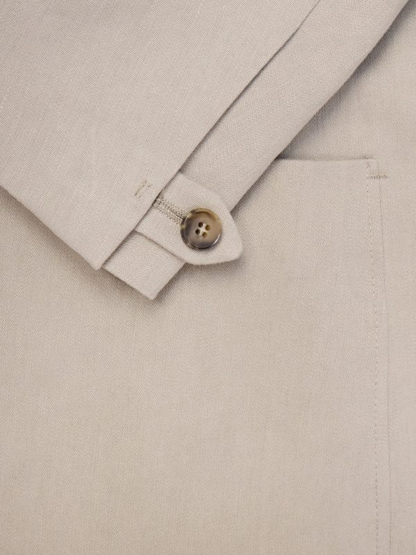 Cotton-Blend Single-Breasted Blazer - E1