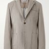 Cotton-Blend Single-Breasted Blazer