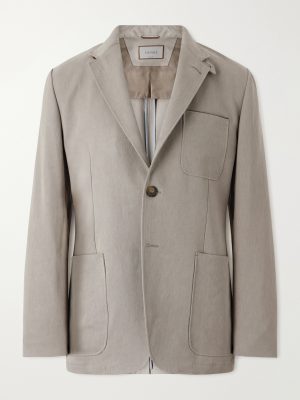 Cotton-Blend Single-Breasted Blazer Cotton-Blend Single-Breasted Blazer