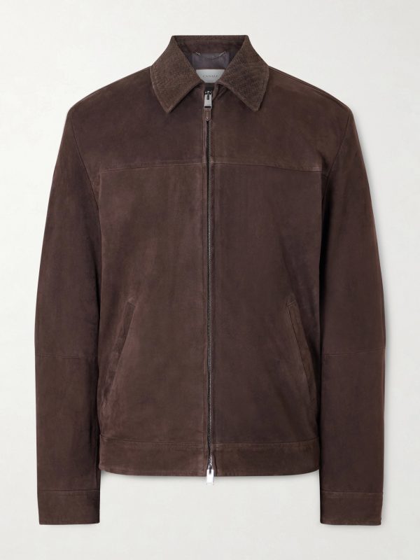 Woven Suede Jacket