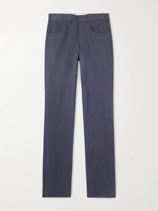 Straight-Leg Cotton-Twill Trousers Straight-Leg Cotton-Twill Trousers