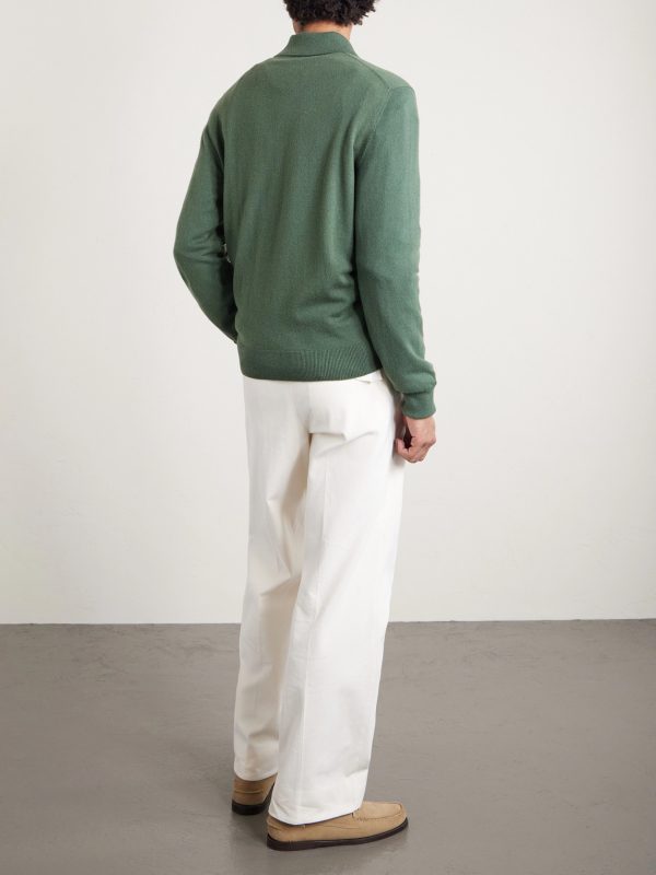 Wool and Cashmere-Blend Polo Shirt - BK Wool and Cashmere-Blend Polo Shirt - BK