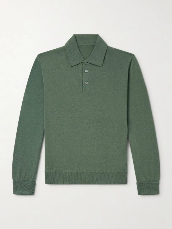 Wool and Cashmere-Blend Polo Shirt Wool and Cashmere-Blend Polo Shirt