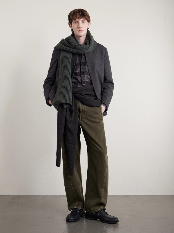 Ribbed Wool and Cashmere-Blend Scarf - CU Ribbed Wool and Cashmere-Blend Scarf - CU