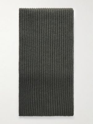 Ribbed Wool and Cashmere-Blend Scarf