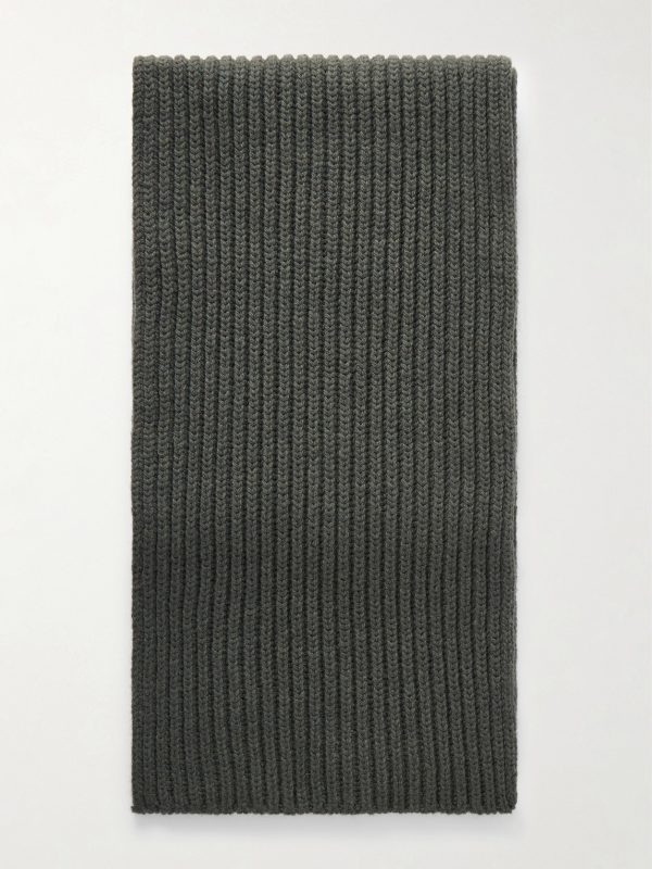 Ribbed Wool and Cashmere-Blend Scarf Ribbed Wool and Cashmere-Blend Scarf