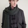 Ribbed Wool and Cashmere-Blend Scarf - OU Ribbed Wool and Cashmere-Blend Scarf - OU