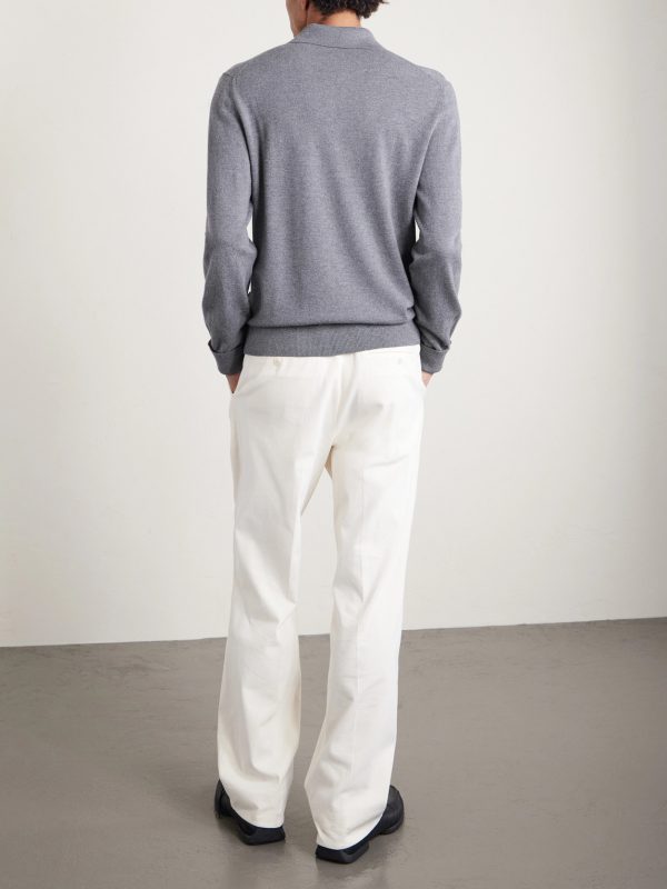Wool and Cashmere-Blend Polo Shirt - BK Wool and Cashmere-Blend Polo Shirt - BK