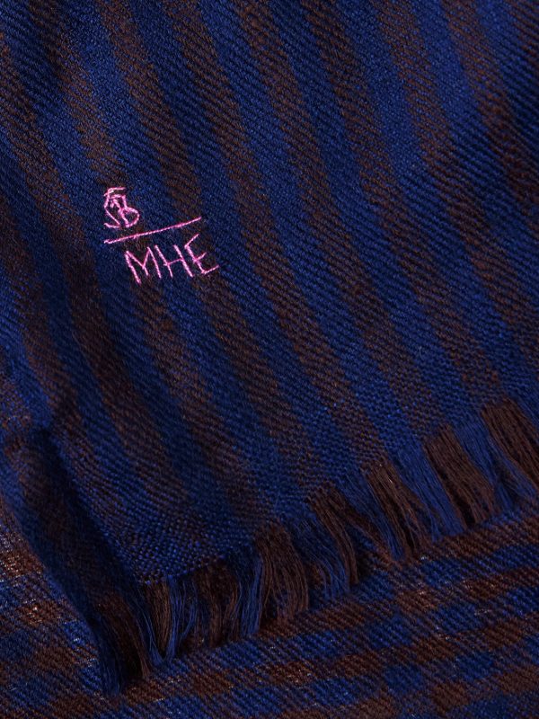 + Camoshita Frayed Checked Cashmere Scarf - CU + Camoshita Frayed Checked Cashmere Scarf - CU