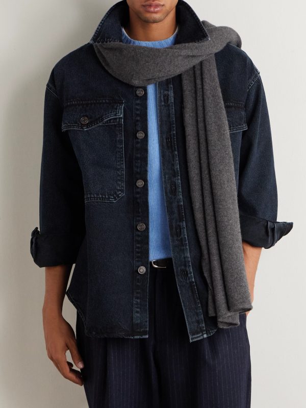 Ribbed Cashmere Scarf - OU