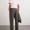 Straight-Leg Pleated Wool-Blend Seersucker Trousers - BK Straight-Leg Pleated Wool-Blend Seersucker Trousers - BK
