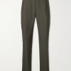 Straight-Leg Pleated Wool-Blend Seersucker Trousers Straight-Leg Pleated Wool-Blend Seersucker Trousers