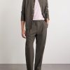 Straight-Leg Pleated Wool-Blend Seersucker Trousers - OU Straight-Leg Pleated Wool-Blend Seersucker Trousers - OU