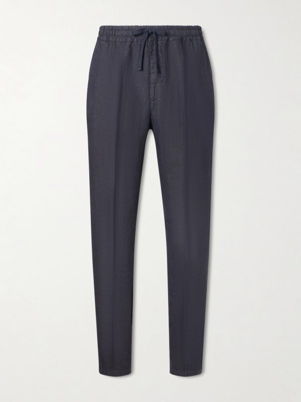 Mattia Straight-Leg Linen Drawstring Trousers Mattia Straight-Leg Linen Drawstring Trousers
