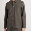 Virgin Wool-Blend Seersucker Overshirt - FR Virgin Wool-Blend Seersucker Overshirt - FR